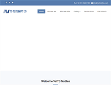 Tablet Screenshot of itdtextiles.com